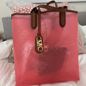 Michael Kors Eliza North/South Pink Tote Bag
